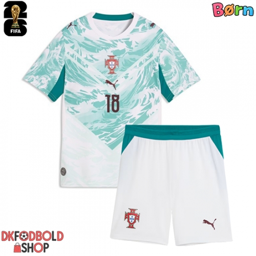 Portugal Pedro Neto #18 Udebanesæt Børn VM 2026 Kort ærmer (+ korte bukser)